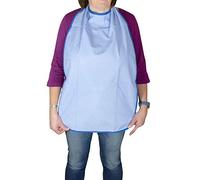 Baberos Comedor 48 X 100cm Lavable para Atar 80% Algodón 20% Poliéster con PU Membrana en Azul o Blanco - azul,