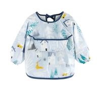 Baberos de Bebé, Ajustable Infantil Delantal de Pintura, Babero de Alimentación de Destete, Transpirable y Resistente, EVA Lavable Baberos Bebe con Mangas Largas para Niños 6-36 Meses (B)