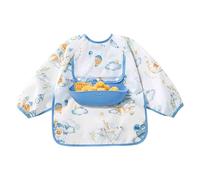Baberos de manga larga genéricos para bebés | delantal alimentador desmontable con bolsillo de almacenamiento, fácil limpieza ideal para comidas, juegos y complementos alimenticios, azul, Se référer