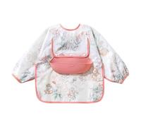 Baberos de manga larga genéricos para bebés | delantal alimentador desmontable con bolsillo de almacenamiento, fácil limpieza ideal para comidas, juegos y complementos alimenticios, rosa, Se référer