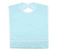Baberos de PVC para Adultos, Baberos de Comedor Lavables con Protector de Ropa, Delantales de Discapacidad para Adultos Mayores, Baberos Impermeables para Adultos, Rosa Verde Azul(Verde claro)