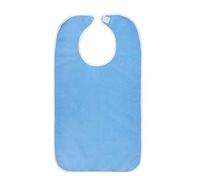 Baberos Lavables para Adultos, Baberos Reutilizables para Adultos para Hombres, Mujeres, Baberos Adultos para Comer, Protectores de Ropa de Terry, Baberos Reutilizables para Personas Mayores, Azul