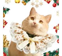 Baberos navideños para perros, bandanas navideñas para perros | Baberos navideños y ajustables con pañuelos para | Lindos accesorios para mascotas transpirables Bufanda de encaje