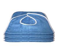 Baberos para adultos, 5 baberos de alimentación, protectores de ropa de comedor, multifuncionales, reutilizables, lavables a máquina, para hombres y mujeres mayores, (29.92 x 17.7 pulgadas) (azul