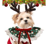 Baberos para Perros para Vacaciones, Baberos de Navidad para Mascotas, Baberos para Perros navideños, Baberos Ajustables | Accesorios para Mascotas Reversibles Bufanda de Encaje para Mascotas