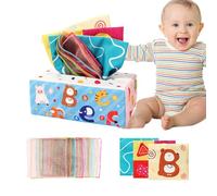 babes Tissue Box Toy - Educational montesori , Tissues Boxes For Babie| Stocking Stuffers Learning Activity 6-36 Month Olds, Early Childhood Development Sensory Play Tool, Fine Motor Skill Practice