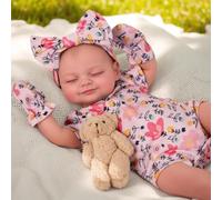 BABESIDE Bebé Reborn - 17 Pulgadas Realistas Muñecas - Originales Muñecos Niña Recién Nacidas, Linda Sonrisa, Vinilo Cuerpo Completo - Realista Recién Nacido Regalo, Cumpleaños Set,Lavable