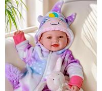 BABESIDE Muñeca Niña 43cm Extremidades Vinilo Realistas Cuerpo Suave | Muñeca Reborn Realismo asombroso, Suave y abrazable, Extremidades flexibles, Accesorios incluidos, Seguro y regalo ideal