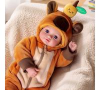 BABESIDE Muñeca Realista Niña - 17 Pulgadas Muñeco de Cuerpo Suave Real, Bebes Recién Nacida con Ojos Azules y Lindo Atuendo y Accesorios, Regalo y Objeto para Niños a Partir de 3 Años