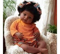 BABESIDE Muñeca Reborn Negras - Bebé Reborn Realista de 20 Pulgadas con Cuerpo de Tela Suave, Bebé Reborn Niña Nacida con Ropa y Accesorios para Niños Mayores de 3 Años