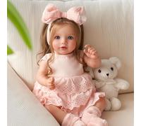 BABESIDE Muñeca Reborn Niña- Bebé Reborn Realistas de 20 Pulgadas 50 cm con Cuerpo de Tela Suave, Cabello Largo, con Ropa y Accesorios para Niños Mayores de 3 Años