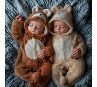 BABESIDE Muñecas Realistas de Bebé Renacido Gemelos Niño 20 Pulgadas Bebés Recién Nacido con Cuerpo de Tela Suave Vida Real Baby Doll