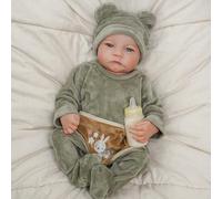 BABESIDE Muñecas Reborn Niño 18 Pulgadas Muñeca Bebé Realista Ojos Abiertos Muñeca Recién Nacida Realista Muñecas Bebé Realistas Anatómicamente Correcta Parece un Bebé Real