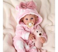 BABESIDE Muñecas Reborn Realistas de 40 cm Muñeca Recién Nacidas Realista Cuerpo Suave Cabello Rizado Rubio Incluye Caja de Regalo para Niñas Mayores de 3 Años Coleccionistas