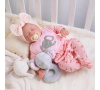 BABESIDE Muñecos Reborn Niña 17 Pulgadas - Originales Bebe Muñecas de bebé Realistas con Vinilo Cuerpo - Parece un Verdadero bebé (Ojos Cerrados)