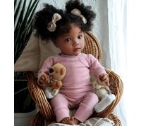 BABESIDE Newborn Recién Nacida de 50 cm - Lifelike Tamaño Real del bebé Cabello enraizado Dulce Sonrisa Muñecas Reborn Silicona Vinilo - Muñecas Bebe Reborn para Niñas De 3 Años
