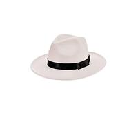 BABEYOND 1920s Gatsby Panamá Fedora Hat Cap para hombres Gatsby Hat para hombres 1920s Mens Gatsby Costume Accessories (Blanco)