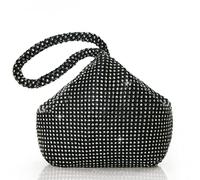 BABEYOND Bolso De Mano Para Mujer De Los Anios 20 Con Diamantes De Imitación, Bolso De Noche, Fiesta, Elegante, De Graduación, Accesorios De Boda Para Novia Negro