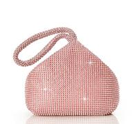 BABEYOND Bolso De Mano Para Mujer De Los Anios 20 Con Diamantes De Imitación, Bolso De Noche, Fiesta, Elegante, De Graduación, Accesorios De Boda Para Novia Oro Rosado