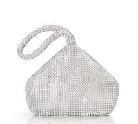 BABEYOND Bolso De Mano Para Mujer De Los Anios 20 Con Diamantes De Imitación, Bolso De Noche, Fiesta, Elegante, De Graduación, Accesorios De Boda Para Novia Diamante plateado