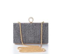 BABEYOND Bolsos de mano para mujer, bolso de noche con colgante de borla para novia, fiesta, graduación, boda, gris oscuro, Talla única