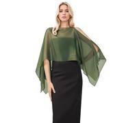 BABEYOND Chal de gasa para mujer, elegante bufanda para fiestas, bodas, eventos formales, verde, One Size (Fits up to 2X)