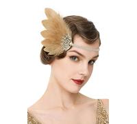 BABEYOND Cinta para el pelo Great Gatsby de los años 20 de los años 20, para fiestas, cócteles, bodas, champán