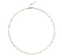 BABEYOND Collar Redondo de Perlas de Imitación de Perlas Collar de Perlas de Boda para Novias Blanco(Diámetro de perla 6mm)