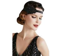 BABEYOND Diadema de cristal de los años 20, estilo vintage de los años 20, accesorios Gatsby