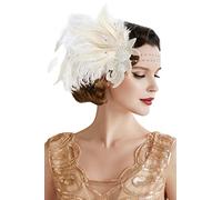 BABEYOND Diadema de los años 20 para mujer, estilo Charleston, estilo años 20, color negro