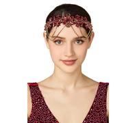 BABEYOND Diadema estilo Gatsby de los años 20, accesorios para el cabello, disfraz de diamantes de imitación de los años 20, tocado para fiesta de boda para mujer