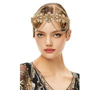 BABEYOND Diadema estilo Gatsby de los años 20, accesorios para el cabello, disfraz de diamantes de imitación de los años 20, tocado para fiesta de boda para mujer