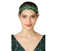 BABEYOND Diadema estilo Gatsby de los años 20, accesorios para el cabello, disfraz de diamantes de imitación de los años 20, tocado para fiesta de boda para mujer
