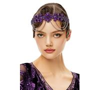 BABEYOND Diadema estilo Gatsby de los años 20, accesorios para el cabello, disfraz de diamantes de imitación de los años 20, tocado para fiesta de boda para mujer