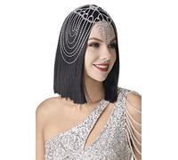 BABEYOND Diadema para mujer años 20, con cadena para disfraz de Gatsby, accesorios, diadema brillante