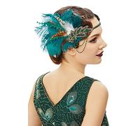 BABEYOND Diadema para mujer, diseño de pavo real con plumas de pavo real, accesorio para el pelo