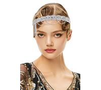 BABEYOND Flapper - Diadema estilo Gatsby de los años 20, accesorios para el cabello vintage de los años 20, accesorios para el cabello para boda, graduación, cadena de pelo para mujer