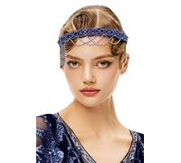 BABEYOND Flapper - Diadema estilo Gatsby de los años 20, accesorios para el cabello vintage de los años 20, accesorios para el cabello para boda, graduación, cadena de pelo para mujer