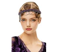 BABEYOND Flapper - Diadema estilo Gatsby de los años 20, accesorios para el cabello vintage de los años 20, accesorios para el cabello para boda, graduación, cadena de pelo para mujer