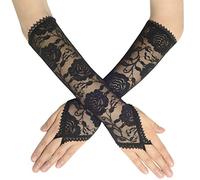 BABEYOND - Guantes de encaje para boda, ópera, fiesta de los años 20 - - Talla única