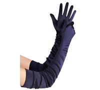 BABEYOND Guantes de satén para mujer, guantes de codo, guantes flapper, accesorios de los años 20, para fiestas de Gran Gatsby, visitas a óperas, bailes, fiestas de cumpleaños, azul marino, 70