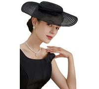 BABEYOND Wide Brim Tea Party Fascinator Kentucky Hat Derby Fascinator Wedding Hat for Cocktail