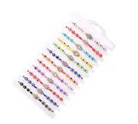 BABIBAOBEI 12 pulseras de cuentas retro hechas a mano ajustables, joyería protectora única para todos los ojos malvados, paquete espiritual, talla única, como se describe