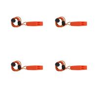 BABIBAOBEI 4 silbatos de señalización de 120 dB con correa ajustable para el cuello, impermeables, para kayak, pesca, supervivencia al aire libre con diseño resistente a la presión