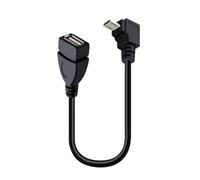 BABIBAOBEI Adaptador USB hembra a USB macho, diseño en ángulo de 90 grados para ahorrar espacio y conectividad segura del dispositivo, convertidor OTG en ángulo