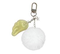 BABIBAOBEI Adorable llavero con dije de estrella, accesorio para bolsa de joyería, colgante de bolso dulce, regalo perfecto para adolescentes y mujeres, bonito llavero de ángel para mujer, amarillo