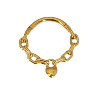 BABIBAOBEI Anillos de nariz de acero quirúrgico con cadena de corazón únicos para mujeres y niñas, disponibles en oro o plata, anillos de nariz de 8/10 mm, 8mm, como se describe, como se describe