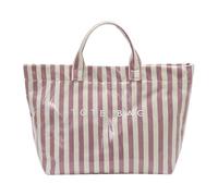 BABIBAOBEI Bolsa de compras con diseño de bloques de color moderno, bolsa transparente con asa superior que ofrece detalles de rayas para oficina y uso diario, asa superior de moda, b, One Size