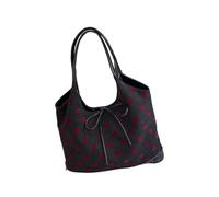 BABIBAOBEI Bolso de moda con patrón de lunares, cómoda correa de hombro, diseño ergonómico, axilas, casual, para graduación, para mujer, negro/rojo, One Size
