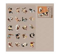 BABIBAOBEI Calcomanías creativas de gatitos a granel, 20 unidades, decoración perfecta para niños, decoración de aula, temas de cachorros, calcomanías de pared